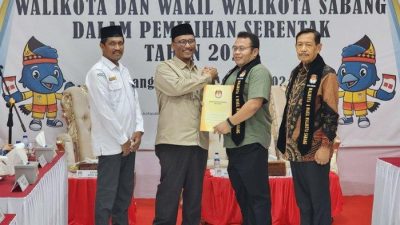 Zulkifli H Adam Suradji Junus Dilantik sebagai Wali Kota dan WaWalkot Sabang